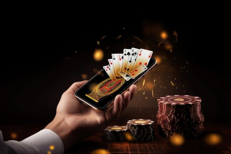 Pengguna membaca deposit api66 di ponsel